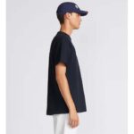 Dior Men CD Dior Otani Workshop Relaxed-Fit T-Shirt Navy Blue Slub Cotton Jersey - Bild 13