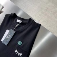 Dior Men CD Dior Otani Workshop Relaxed-Fit T-Shirt Navy Blue Slub Cotton Jersey (7)