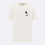 Dior Men CD Dior Otani Workshop Relaxed-Fit T-Shirt White Slub Cotton Jersey