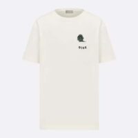 Dior Men CD Dior Otani Workshop Relaxed-Fit T-Shirt White Slub Cotton Jersey (3)