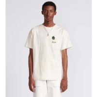 Dior Men CD Dior Otani Workshop Relaxed-Fit T-Shirt White Slub Cotton Jersey (3)