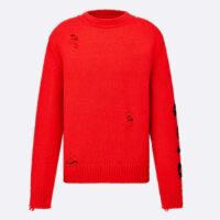 Dior Men CD Dior Otani Workshop Sweater Red Wool Cashmere Jersey (12)