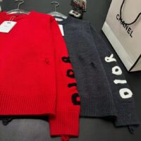 Dior Men CD Dior Otani Workshop Sweater Red Wool Cashmere Jersey (12)