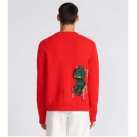 Dior Men CD Dior Otani Workshop Sweater Red Wool Cashmere Jersey (12)