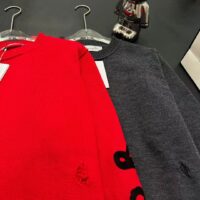 Dior Men CD Dior Otani Workshop Sweater Red Wool Cashmere Jersey (12)