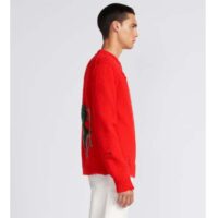 Dior Men CD Dior Otani Workshop Sweater Red Wool Cashmere Jersey (12)