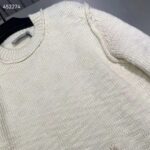 Dior Women CD Dior Otani Workshop Sweater White Wool Cashmere Jersey Reference: 413M651AT742_C089 – Image 4