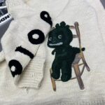 Dior Women CD Dior Otani Workshop Sweater White Wool Cashmere Jersey Reference: 413M651AT742_C089 – Image 7