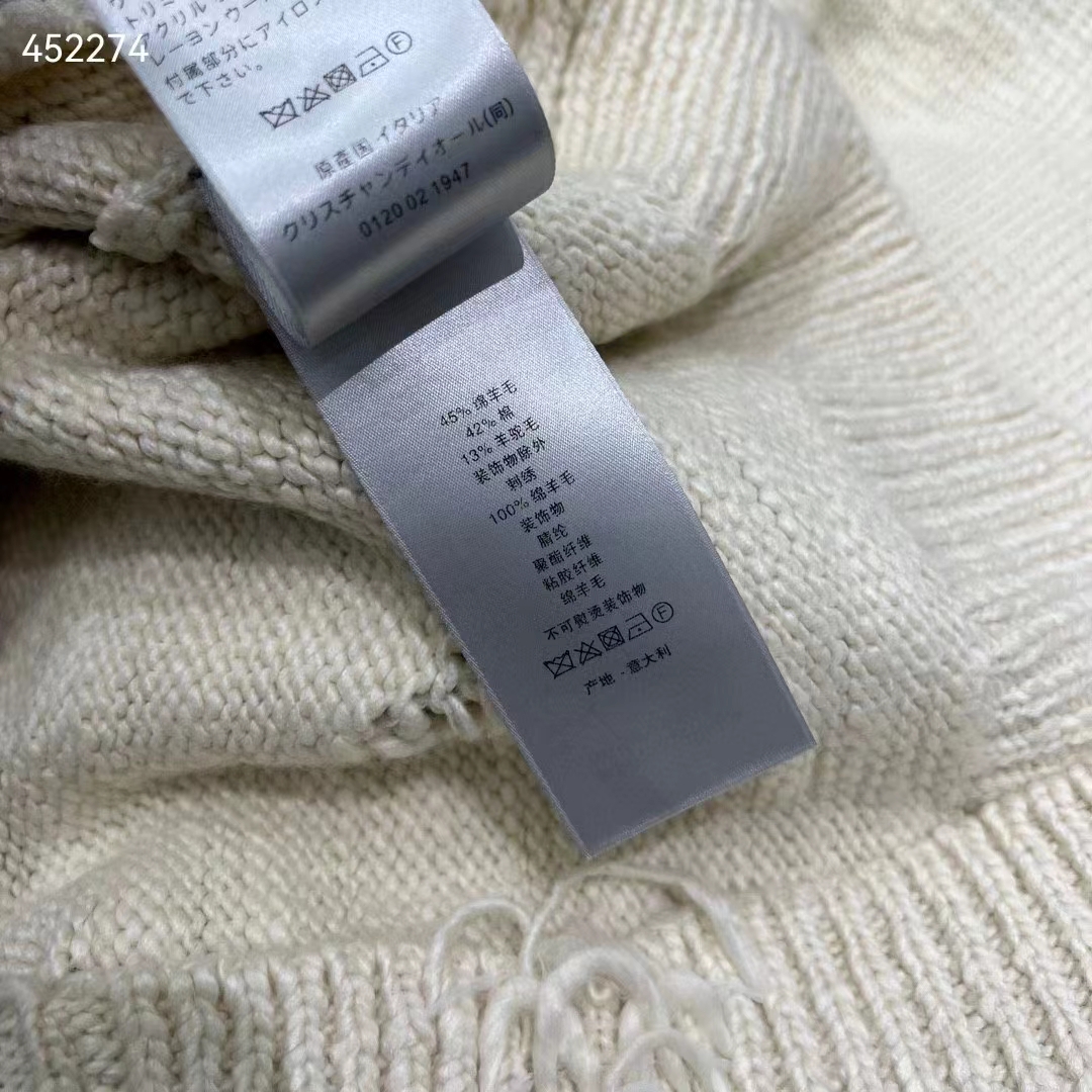 Dior Men CD Dior Otani Workshop Sweater White Wool Cashmere Jersey (9)