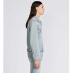 Dior Men CD MKII Jacket Light Blue Cotton Twill Laser-Faded Vintage Effect Heavy-Weight Denim - Imagen 12