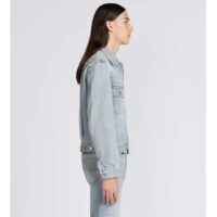 Dior Men CD MKII Jacket Light Blue Cotton Twill Laser-Faded Vintage Effect Heavy-Weight Denim (8)