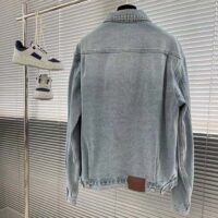 Dior Men CD MKII Jacket Light Blue Cotton Twill Laser-Faded Vintage Effect Heavy-Weight Denim (8)