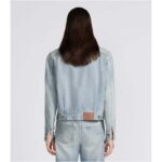 Dior Men CD MKII Jacket Light Blue Cotton Twill Laser-Faded Vintage Effect Heavy-Weight Denim - Imagen 13