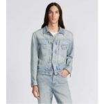Dior Men CD MKII Jacket Light Blue Cotton Twill Laser-Faded Vintage Effect Heavy-Weight Denim - Imagen 11