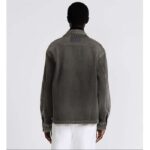 Dior Men CD Overshirt Black Cotton Twill Laser-Faded Vintage Effect Heavy-Weight Denim - immagine 14