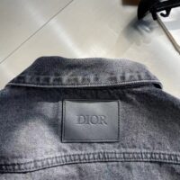 Dior Men CD Overshirt Black Cotton Twill Laser-Faded Vintage Effect Heavy-Weight Denim (11)