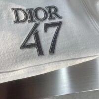 Dior Men CD Regular-Fit Sweater Stand Collar White Cotton Fleece (3)