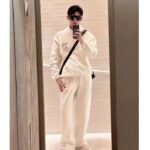 Dior Men CD Regular-Fit Sweater Stand Collar White Cotton Fleece - Bild 11