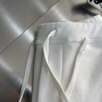 Dior Men CD Track Pants White Cotton Fleece Dior 47 Embroidery Pockets (5)