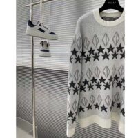 Dior Men Dior And Peter Doig CD Diamond Sweater Gray Wool Jacquard (9)