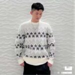 Dior Men Dior And Peter Doig CD Diamond Sweater Gray Wool Jacquard - Imagen 12