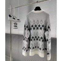 Dior Men Dior And Peter Doig CD Diamond Sweater Gray Wool Jacquard (9)