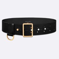 Dior Unisex CD Dior Punk Belt Black Matte Calfskin 54 MM Width (11)