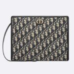 Dior Unisex CD Medium 30 Montaigne Beutel Blau Dior Oblique Jacquard