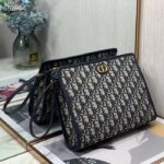 Dior Unisex CD Medium 30 Montaigne Pouch Blue Dior Oblique Jacquard – Bild 3