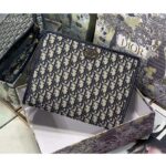 Dior Unisex CD Medium 30 Montaigne Pouch Blue Dior Oblique Jacquard – Bild 5