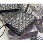 Dior Unisex CD Medium 30 Montaigne Pouch Blue Dior Oblique Jacquard – Bild 6