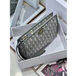 Dior Unisex CD Medium 30 Montaigne Pouch Gray Dior Oblique Jacquard - immagine 6