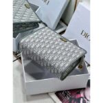 Dior Unisex CD Medium 30 Montaigne Pouch Gray Dior Oblique Jacquard - immagine 8
