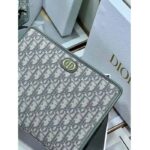 Dior Unisex CD Medium 30 Montaigne Pouch Gray Dior Oblique Jacquard - immagine 10
