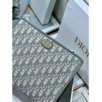 Dior Unisex CD Medium 30 Montaigne Pouch Gray Dior Oblique Jacquard (2)