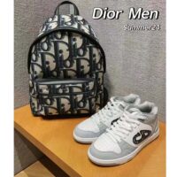 Dior Unisex CD Rider Backpack Beige Black Maxi Dior Oblique Jacquard (4)