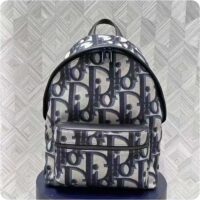 Dior Unisex CD Rider Backpack Beige Black Maxi Dior Oblique Jacquard (4)