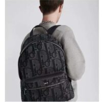 Dior Unisex CD Rider Backpack Black Maxi Dior Oblique Jacquard