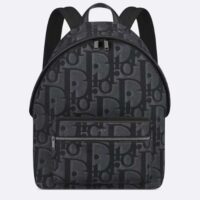 Dior Unisex CD Rider Backpack Black Maxi Dior Oblique Jacquard