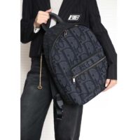 Dior Unisex CD Rider Backpack Black Maxi Dior Oblique Jacquard