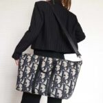 Dior Unisex CD Weekend 40 Bag Beige Black Maxi Dior Oblique Jacquard - Bild 14