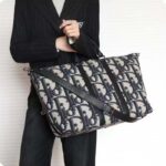 Dior Unisex CD Weekend 40 Bag Beige Black Maxi Dior Oblique Jacquard - Bild 15