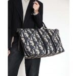 Dior Unisex CD Weekend 40 Bag Beige Black Maxi Dior Oblique Jacquard - Bild 16