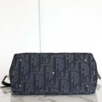 Dior Unisex CD Weekend 40 Bag Black Maxi Dior Oblique Jacquard (4)