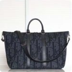 Dior Unisex CD Weekend 40 Bag Black Maxi Dior Oblique Jacquard - Bild 3