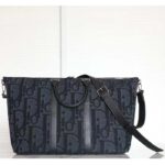 Dior Unisex CD Weekend 40 Bag Black Maxi Dior Oblique Jacquard - Bild 4