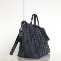 Dior Unisex CD Weekend 40 Bag Black Maxi Dior Oblique Jacquard (4)