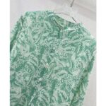 Dior Women CD Blouse Melocoton Sea Green Cotton Voile with Allover Butterfly Motif - Bild 6