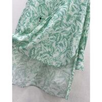 Dior Women CD Blouse Melocoton Sea Green Cotton Voile with Allover Butterfly Motif (6)