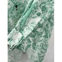 Dior Women CD Blouse Melocoton Sea Green Cotton Voile with Allover Butterfly Motif (6)